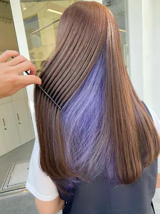 ロング カラー ハイトーン×似合わせ 🌱中川慎之介のヘアスタイル