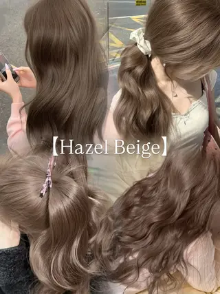 カラー 🌙ヘーゼルベージュ レイヤーカット🌙のヘアスタイル