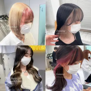 ミディアム カラー 抜け感レイヤー︴ ニュアンスカラーのヘアスタイル