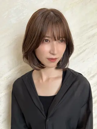 ミディアム 顔周りカット/透明感 カラー🤍大塚蛍のヘアスタイル