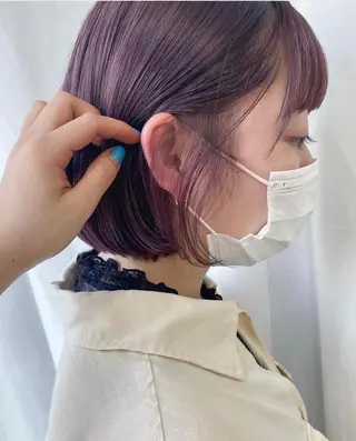 ショート カラー ヘアアレンジ 福岡似合わせレイヤー /ウルフ/ハイトーンのヘアスタイル