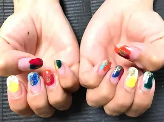 ネイル モチの良さ◉ フィルインネイル♡のネイルデザイン