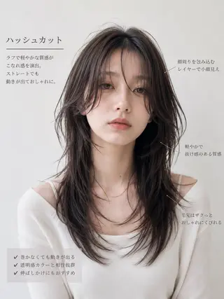 ミディアム 髪質改善 韓国風 池田一之のヘアスタイル
