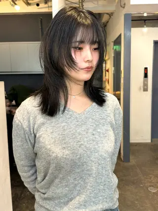 ミディアム カラー 🪡韓国レイヤー/ 艶髪カラー/菊池🪡のヘアスタイル