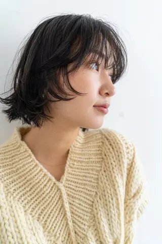 ショート パーマ 曲がる縮毛矯正 バレイヤージュ森田のヘアスタイル