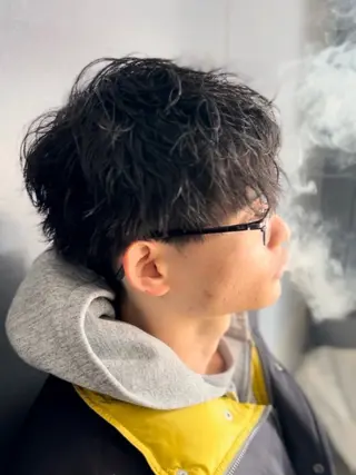 ショート パーマ メンズ メンズウルフ特化🐺 🔥長山耕大🔥のヘアスタイル