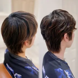 ショート メンズ 💙mai🫧 縮毛矯正・ハイライトのヘアスタイル