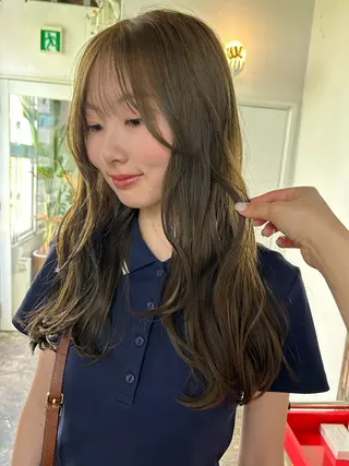 ロング カラー maho/垢抜け カラーパーマのヘアスタイル