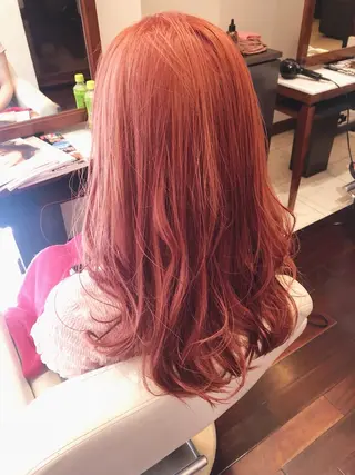 ロング カラー 梅田茶屋町ヘッドスパ ＆艶カラー　りほのヘアスタイル