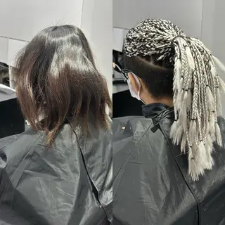 ロング カラー ヘアアレンジ メンズ 🌈派手髪エクステ ブレイズ🌈ひろとのヘアスタイル