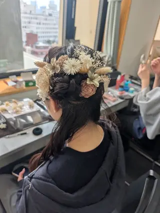 ヘアアレンジ 盛れるヘアメイク/ 切りたて感なしカットのヘアスタイル