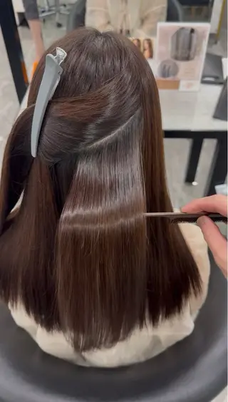 ロング りきと🦋河原町 縮毛矯正/艶カラーのヘアスタイル