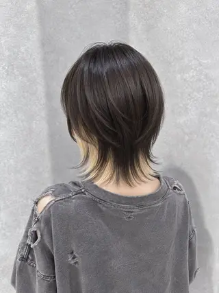 ミディアム カラー 【𝐀𝐬𝐡大森】 石崎竜祐のヘアスタイル
