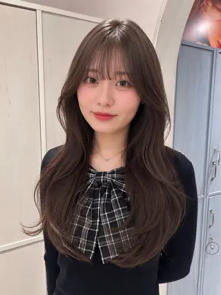 ロング カラー 【韓国ヘア×透明感 カラー】笹谷 莉未のヘアスタイル