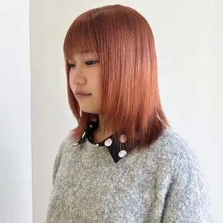 ミディアム カラー ブリーチ×似合わせハ イトーン🍎ののかのヘアスタイル