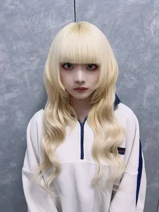 ロング カラー みる/ハイトーン ✨透明カラーのヘアスタイル