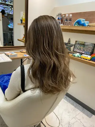 ミディアム カラー 馬場 涼平のヘアスタイル