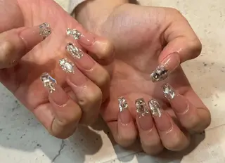 ネイル 韓国/ワンホン/長さ 出しつけ放題🎀のネイルデザイン