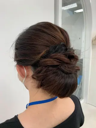 ミディアム ヘアアレンジ 🦎今川 かりん🦎のヘアスタイル