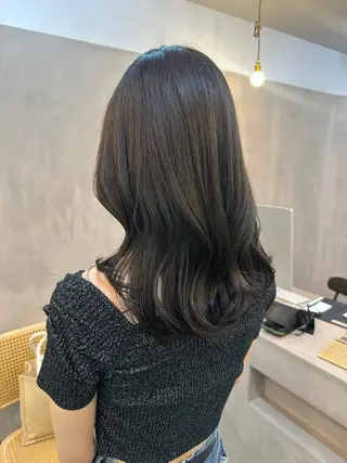 セミロング カラー 艶髪/ブリーチなし Wカラー🌺yuiのヘアスタイル