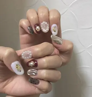 ネイル パラあり！フィルイン 美フォルムのネイルデザイン