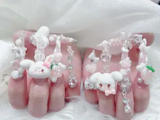 ネイル MOON モチモチ 長さだし専門店のネイルデザイン