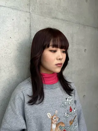 ロング カラー ヘアアレンジ ボブ艶モテカラー🫧 カリンのヘアスタイル