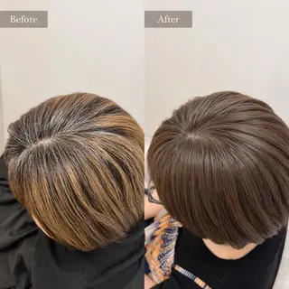 ショート ショート/白髪ぼかし 君和田若菜のヘアスタイル