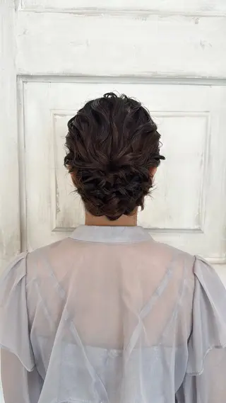 セミロング ヘアアレンジ 髪質改善/韓国/ ヘアセット/夏美のヘアスタイル