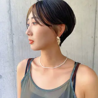 ショート カラー 似合わせレイヤー/ ケアパーマ/高倉のヘアスタイル