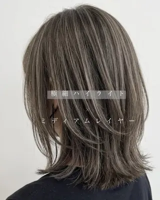 セミロング カラー NOPPO 和泉市 美容室/奥村 飛鳥のヘアスタイル