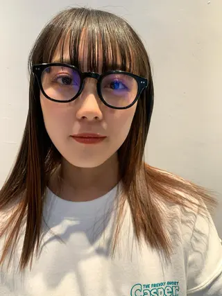セミロング カラー RISAKO レイヤーカット🎀のヘアスタイル