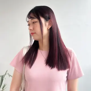 セミロング カラー 艶カラー🫧 猿渡 響のヘアスタイル