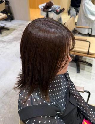 ミディアム カラー 田村 結依花のヘアスタイル