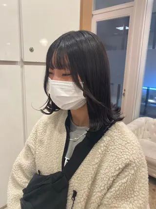ミディアム カラー ヘアアレンジ 🌿レイヤー/ブリー チ/🌿JINのヘアスタイル