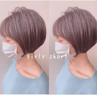 ショート カラー ヘアアレンジ ✨髪質改善/透明感✨ 西野 陽のヘアスタイル