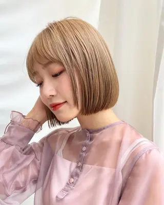 ショート カラー パーマ ヘアアレンジ レイヤー専門家 ダブルカラー修のヘアスタイル
