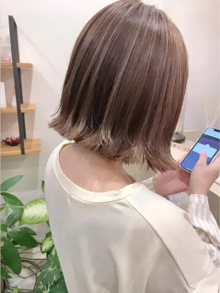 ショート カラー ハイライト／艶カラー 大河シンジのヘアスタイル