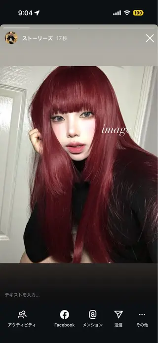 ロング 🍒韓国y2k暖色 NO.1🍒REAのヘアスタイル