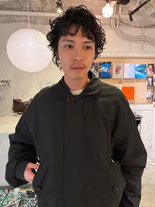 ショート パーマ メンズ 村上雅人 ナチュラルモードのヘアスタイル