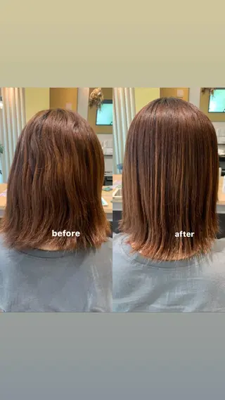 ミディアム パーマ ハブヘアー ハブヘアーのヘアスタイル