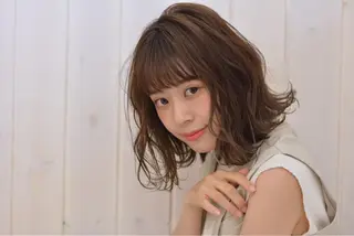 ミディアム カラー 清水 ちひろ ✄トップスタイリストのヘアスタイル