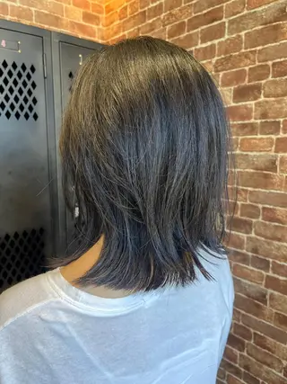 ミディアム カラー パーマ ヘアアレンジ メンズ キッズ ネイル マツエク・マツパ アイブロウ 久木原 ゆりのヘアスタイル