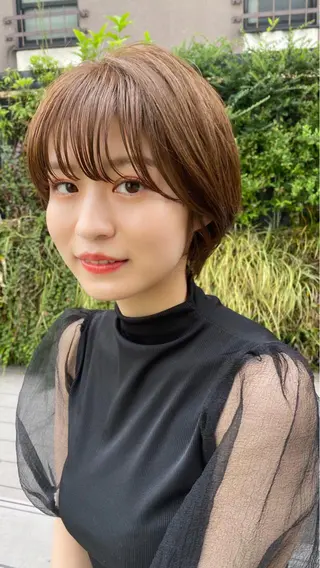 ショート パーマ ヘアアレンジ ✨艶髪✨ 奈須晴香のヘアスタイル