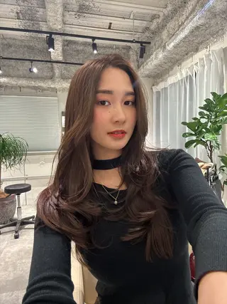 ロング カラー 夜23時まで予約🉑 reverieあきらのヘアスタイル