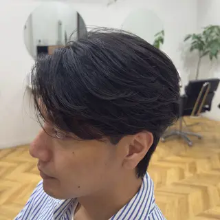 ショート メンズ 大人メンズ/無造作 パーマ/SHUHEYのヘアスタイル
