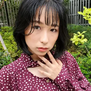 ミディアム カラー 韓国風レイヤーカット 上手く丁寧早い/マツのヘアスタイル