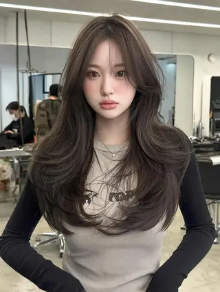 セミロング 青木 りおのヘアスタイル