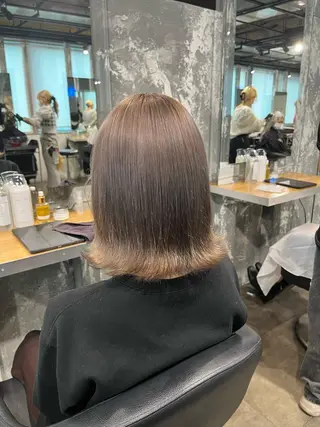 ミディアム 🪞透明感カラー🫧 縮毛矯正🥇かずきのヘアスタイル
