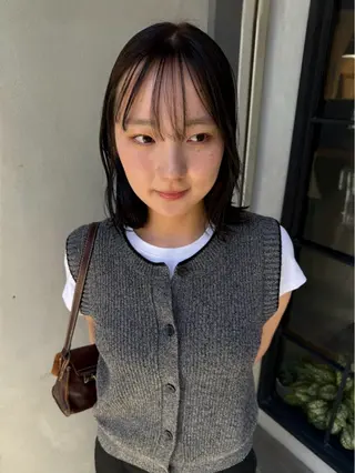 ミディアム カラー fubuki🪷 似合わせカットカラーのヘアスタイル